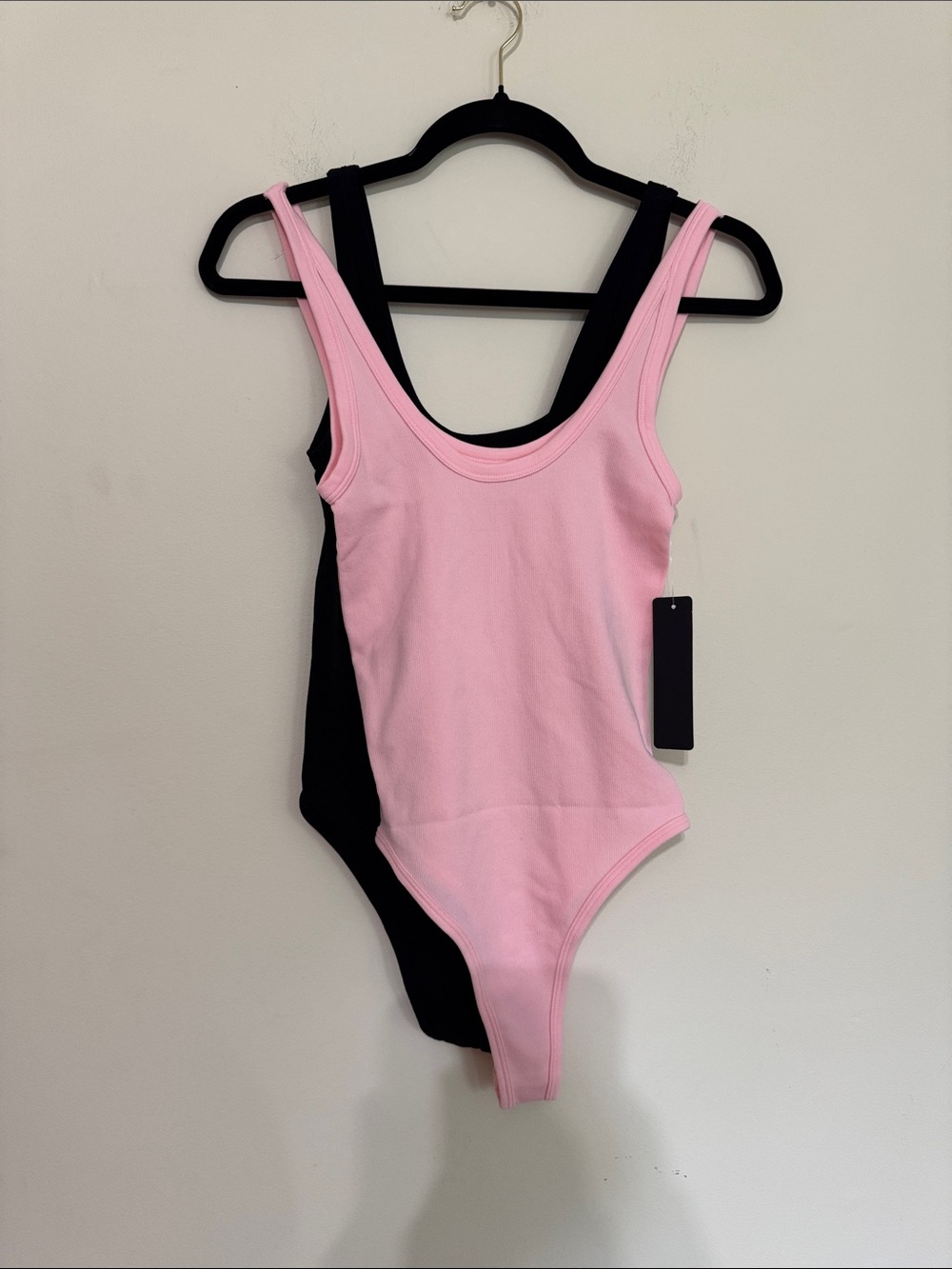 Two Sleeveless Pink Scoop Neck Bodysuit - Versatile Layering Tank